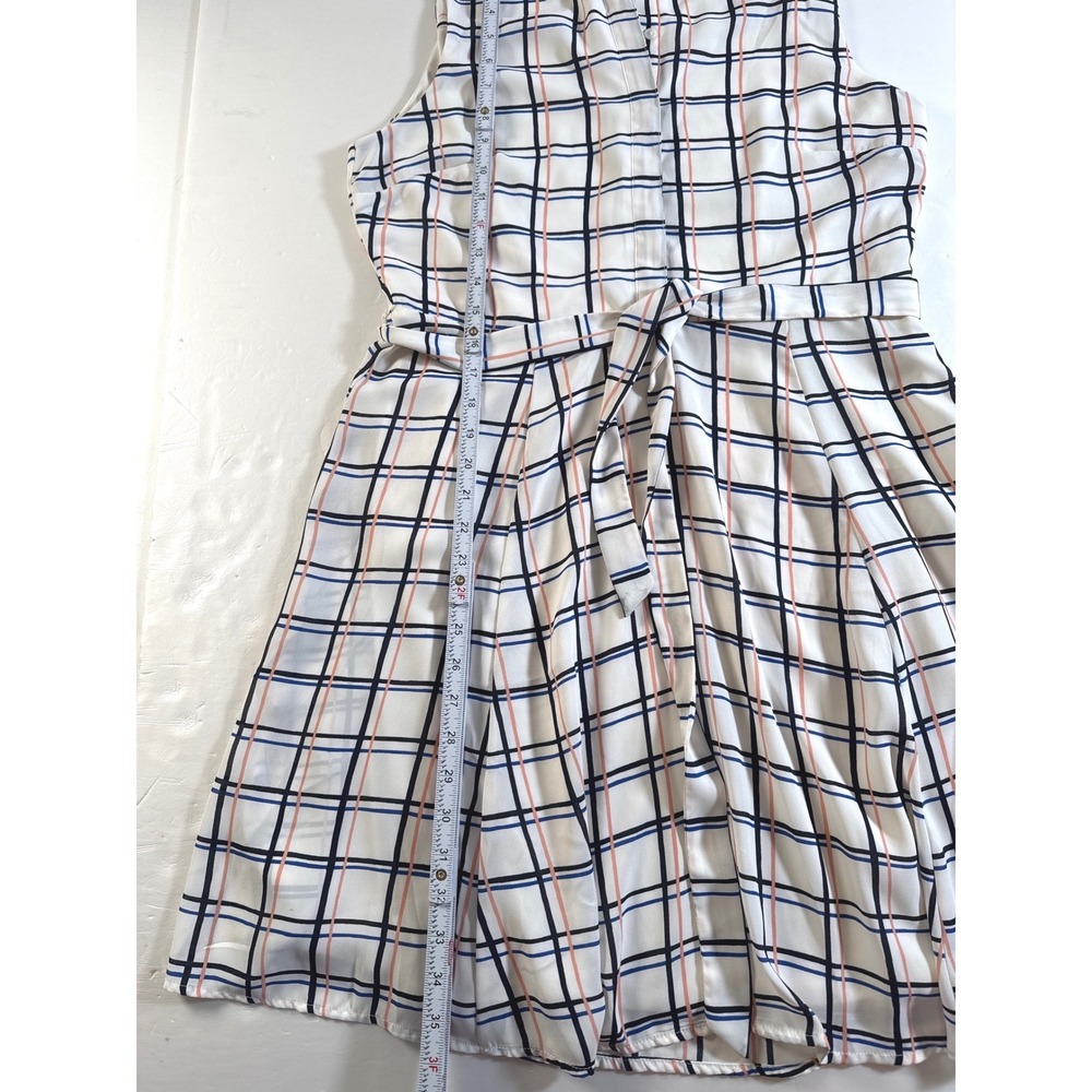 Plaid Sleeveless Shirt Dress Banana Republic‎ Women's 12P Belted, Sidezip Career - Picture 6 of 13